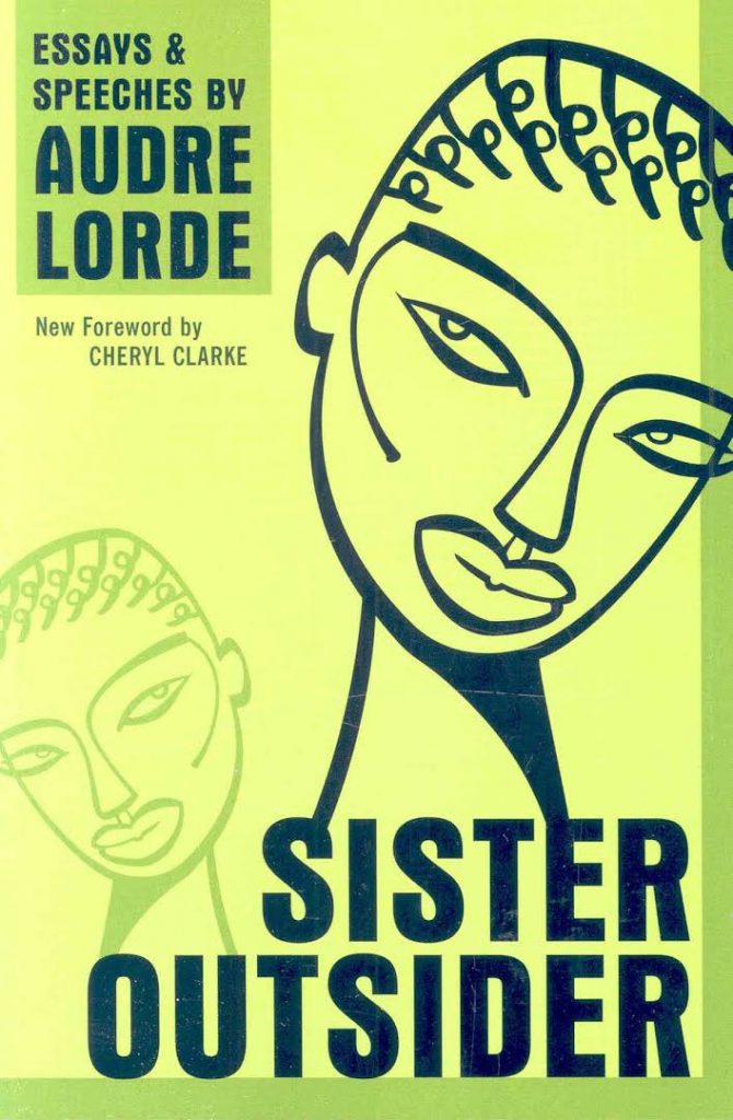 Book cover of Sister Outsider: Essays and Speeches by Audre Lorde