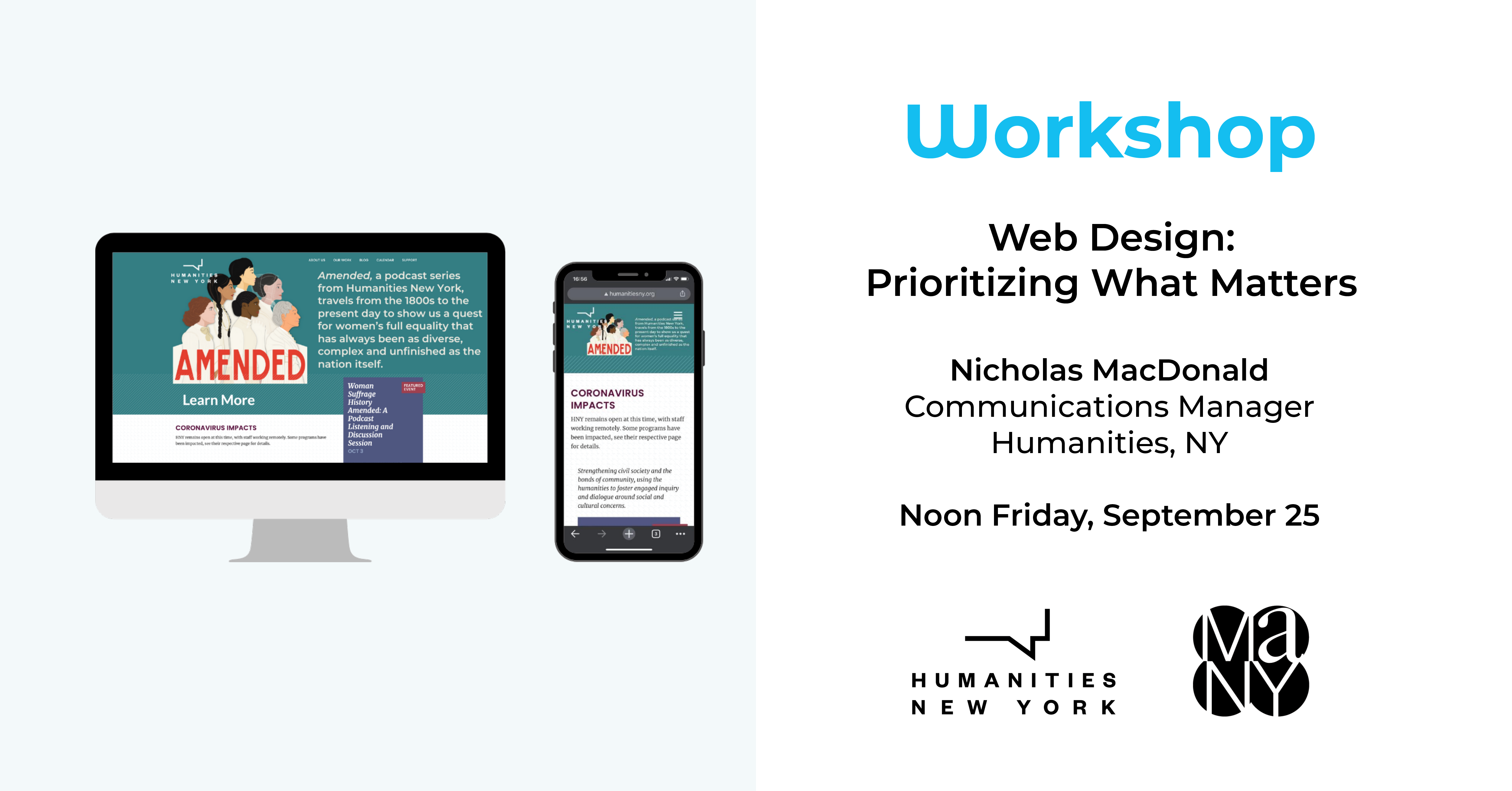 Workshop: Web Design, prioritizing what matters.