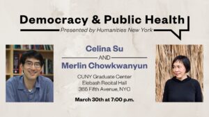 Graphic for Democracy and Public Health event