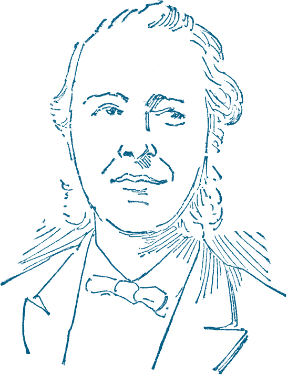 A sketch depicting a man adorned with a bow tie and a tie.